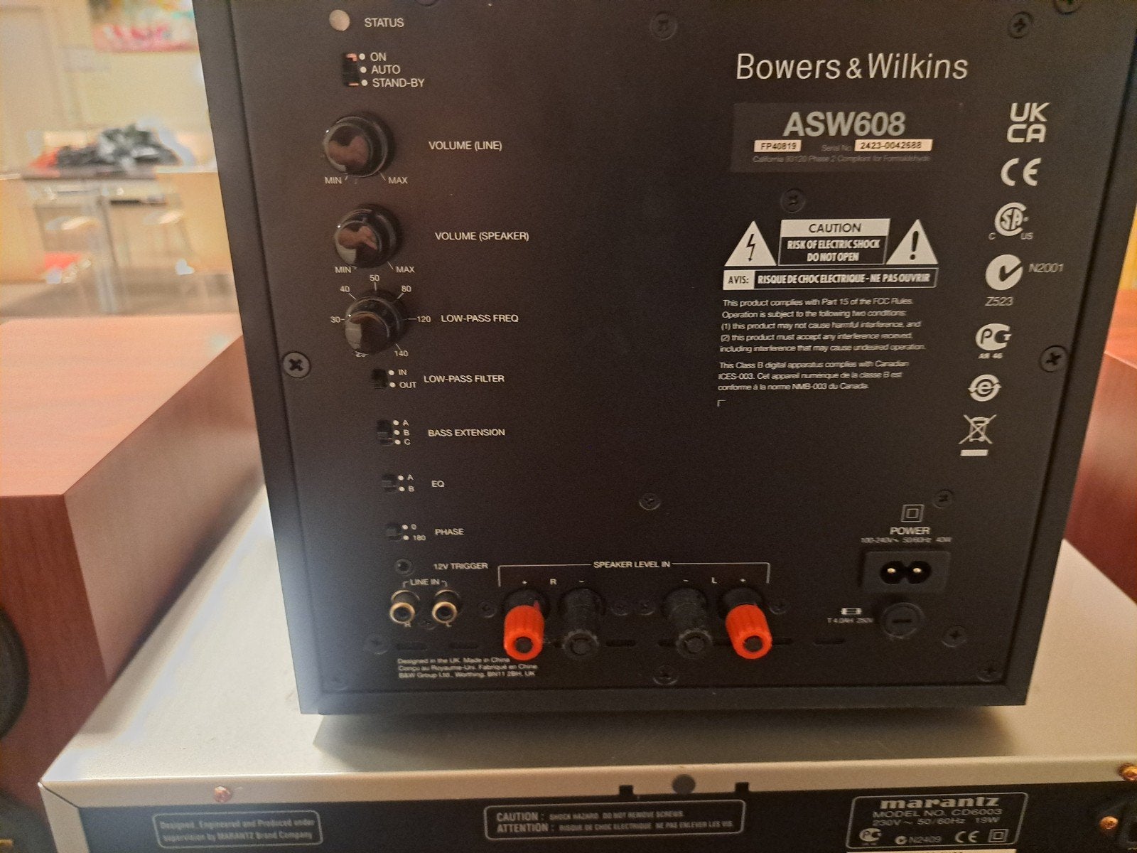 Marantz CD6003, SR5023, B&W CM1, ASW608, Ophalen, Zo goed als nieuw, Cd-speler, Losse componenten