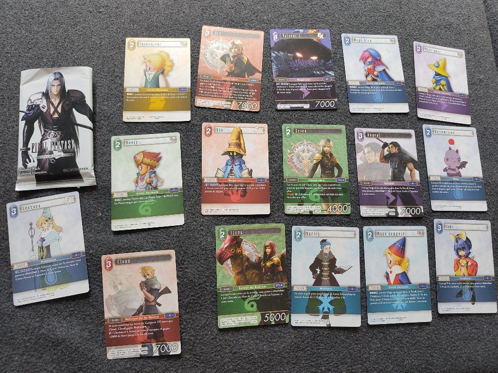 Final Fantasy trading card game set van 16 kaarten, Verzenden, Zo goed als nieuw, Meerdere kaarten