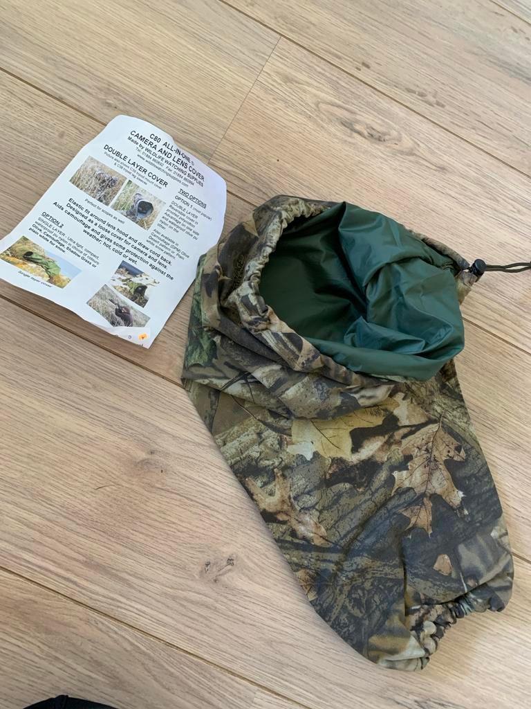C80 Camera & Lens Cover Camouflage Waterdicht Dubbellaags, Ophalen of Verzenden, Zo goed als nieuw