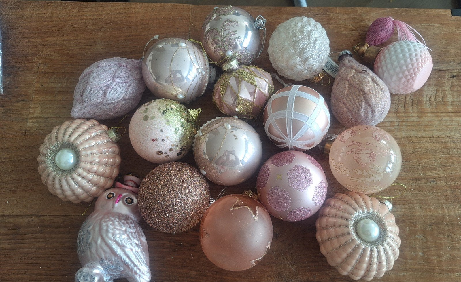 diverse roze kerstballen ornamenten, Diversen, Ophalen of Verzenden, Nieuw