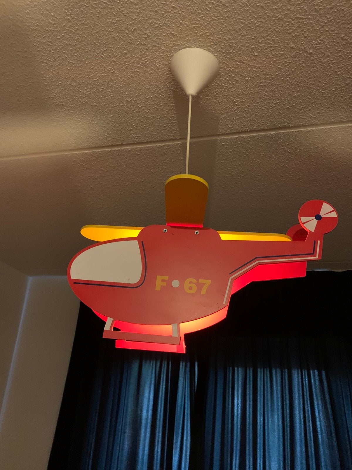 Helicopter-lamp kinderkamer helicopter lamp., Ophalen, Zo goed als nieuw, Lamp