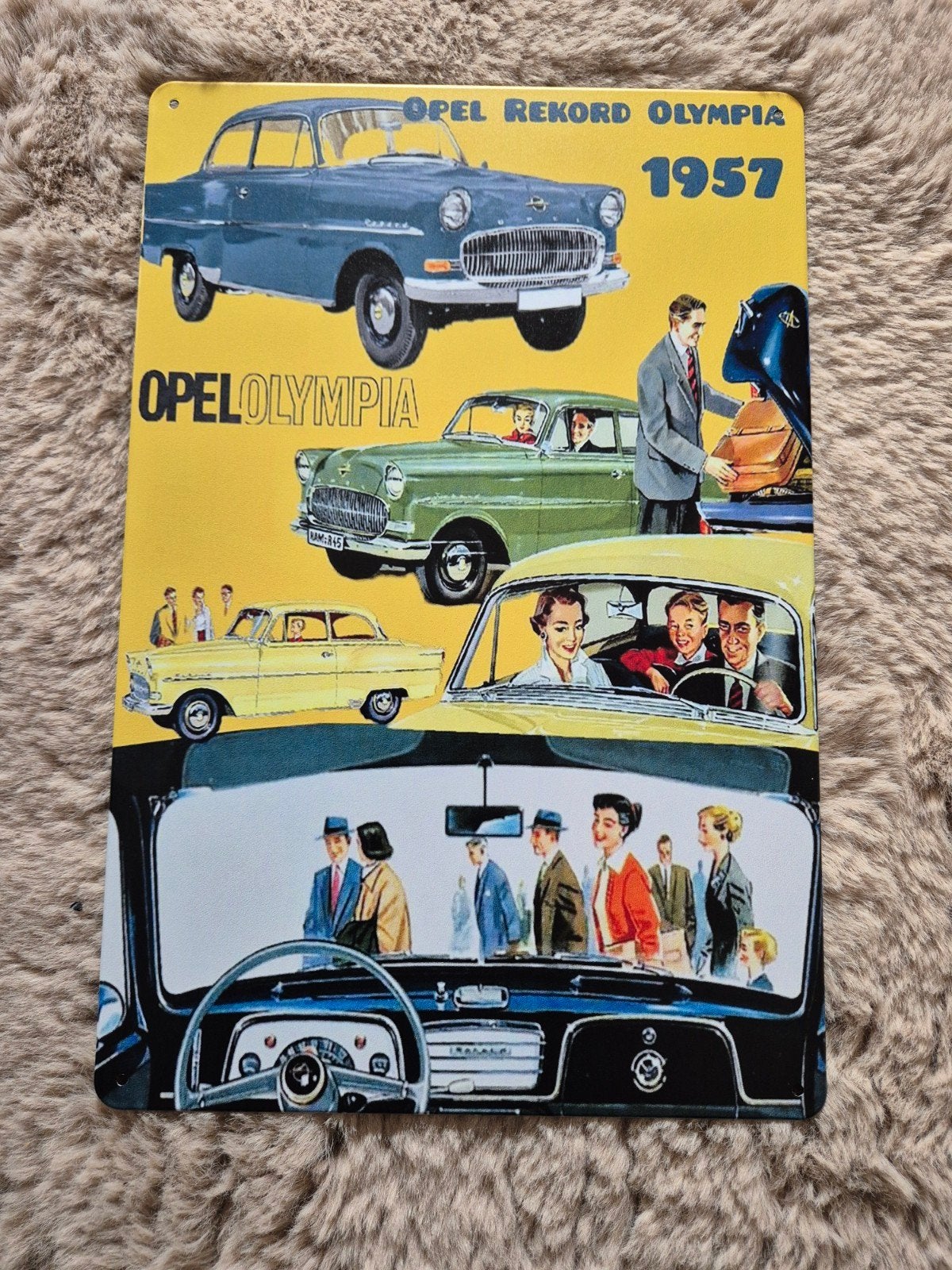 Opel rekord olympia reclamebord, Ophalen of Verzenden, Nieuw, Reclamebord