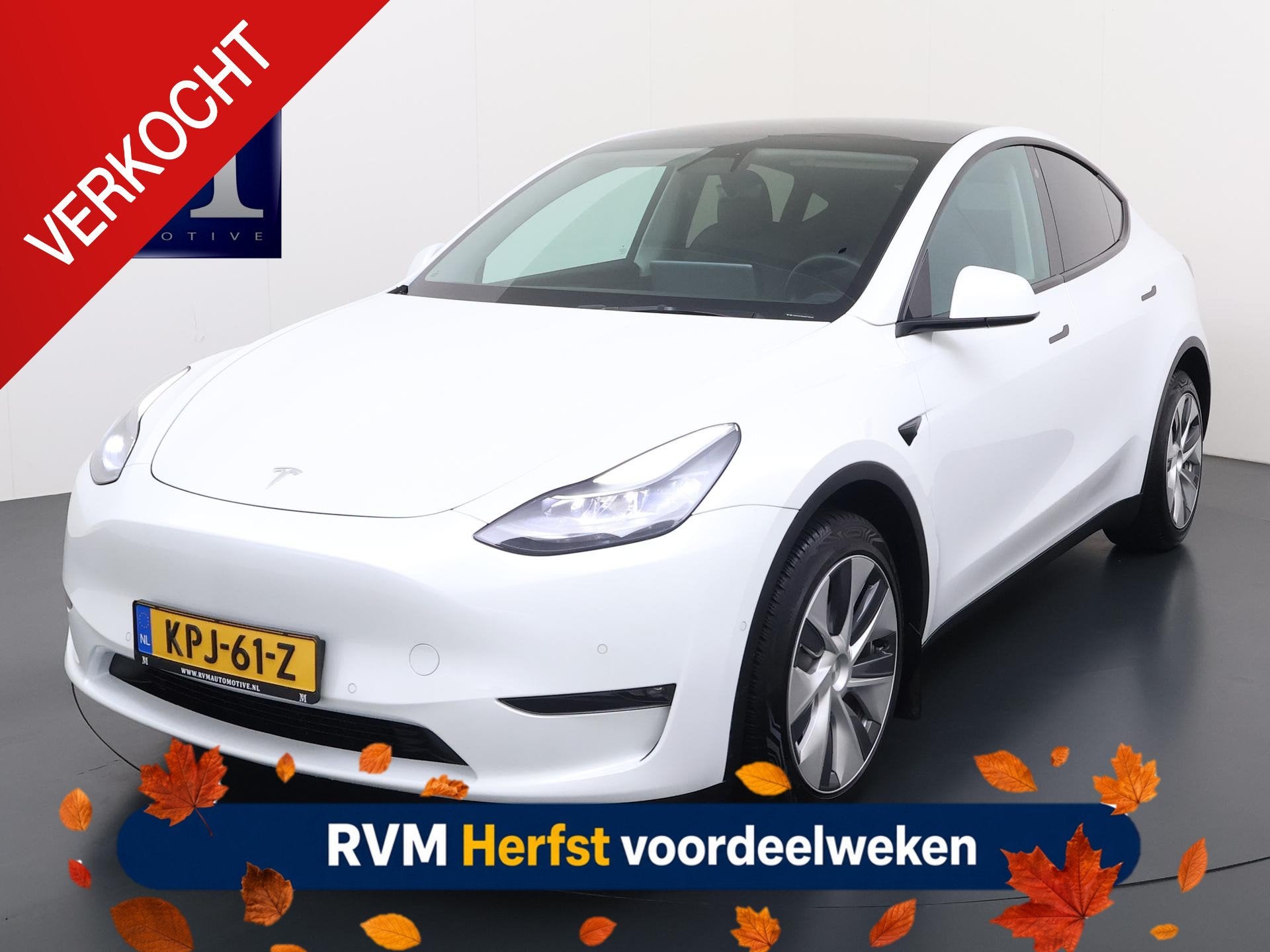 Tesla Model Y Long Range AWD 75 kWh VAN:36.900,- VOOR:34.770, Auto's, Automaat, Stof, Gebruikt, 351 pk