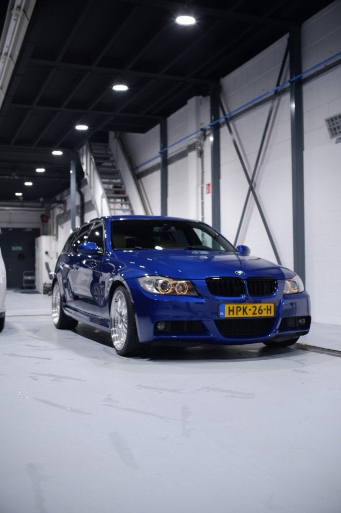 BMW 335xi E91 Touring, Auto's, Beige, Blauw, Leder, Stationwagon