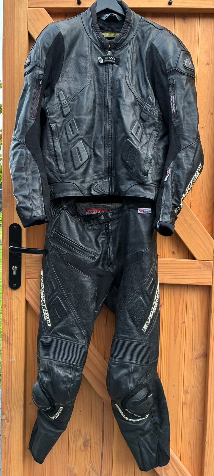 Leren combi motorpak Evolution maat 52 z.g.a.n., Ophalen of Verzenden, Tweedehands, Combipak