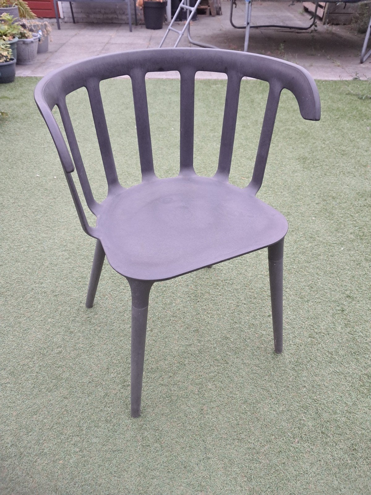 Moderne mat zwarte stoel - Comfortabel en stijlvol, Kunststof, Gebruikt, Zwart, Eén