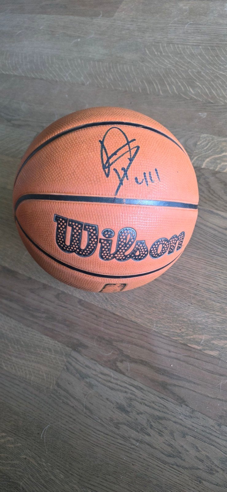 Wedstijdbal Wilson NBA basketbal met handtekening van arvin, Ophalen of Verzenden