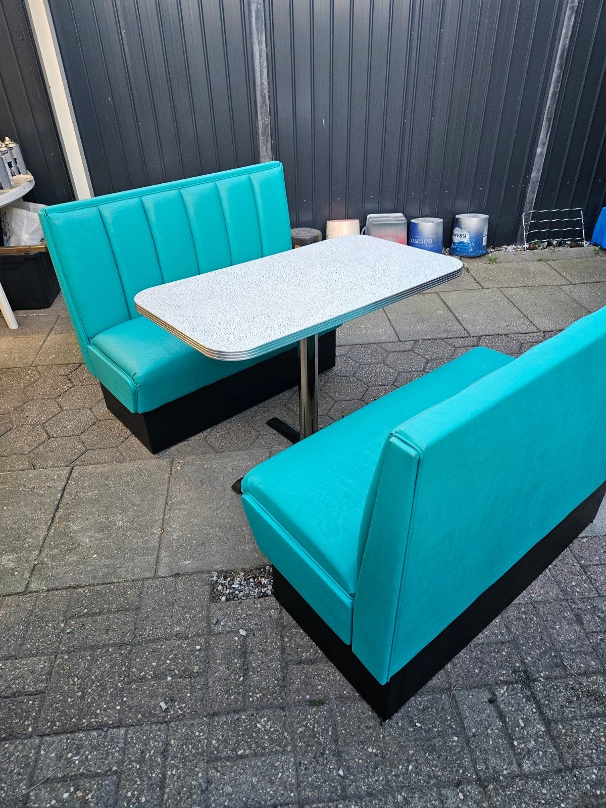 Mooie Amerikaanse Retro Diner set, Gebruikt, 50 tot 100 cm, Vier personen, Rechthoekig