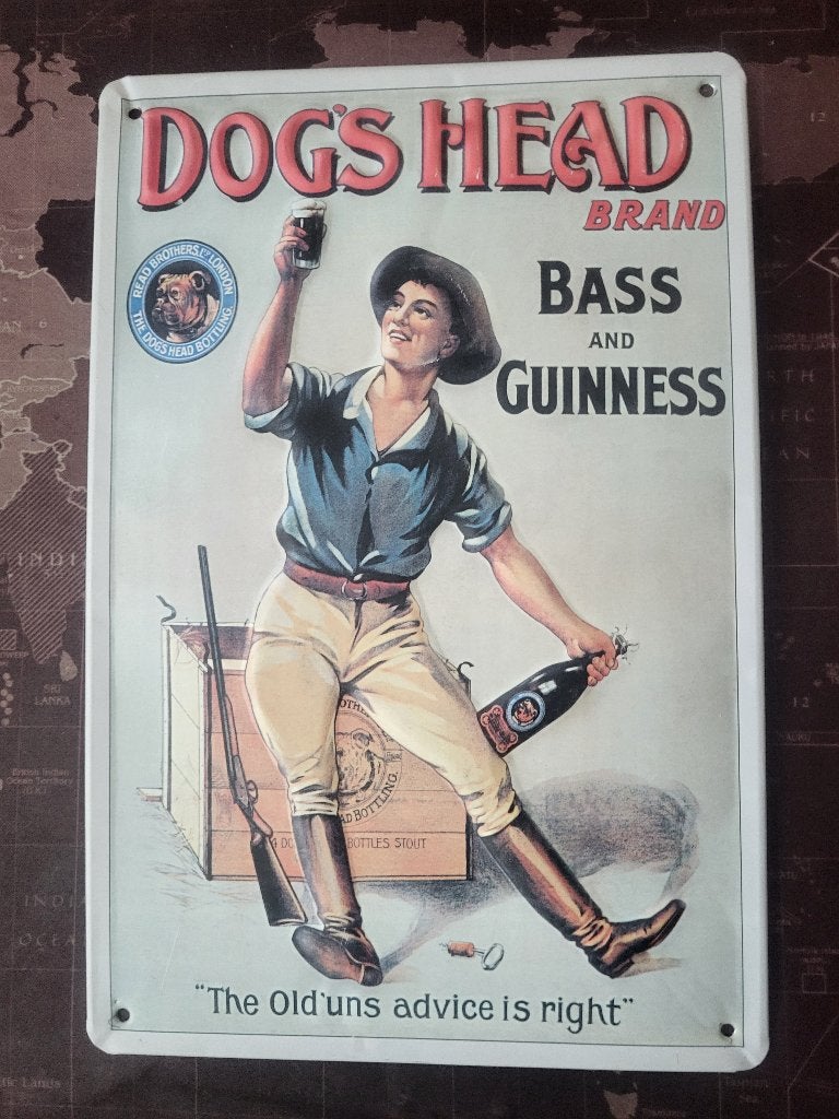 GUINNESS BEER-336- BASS&GUINNESS, Ophalen, Nieuw, Reclamebord, Plaat of Schild, Overige merken