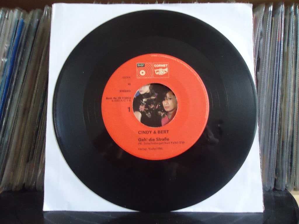 7" Single Cindy & Bert - Geh Die Strasse / So Will Ich Leben, Gebruikt, Verzenden, 7 inch, Pop
