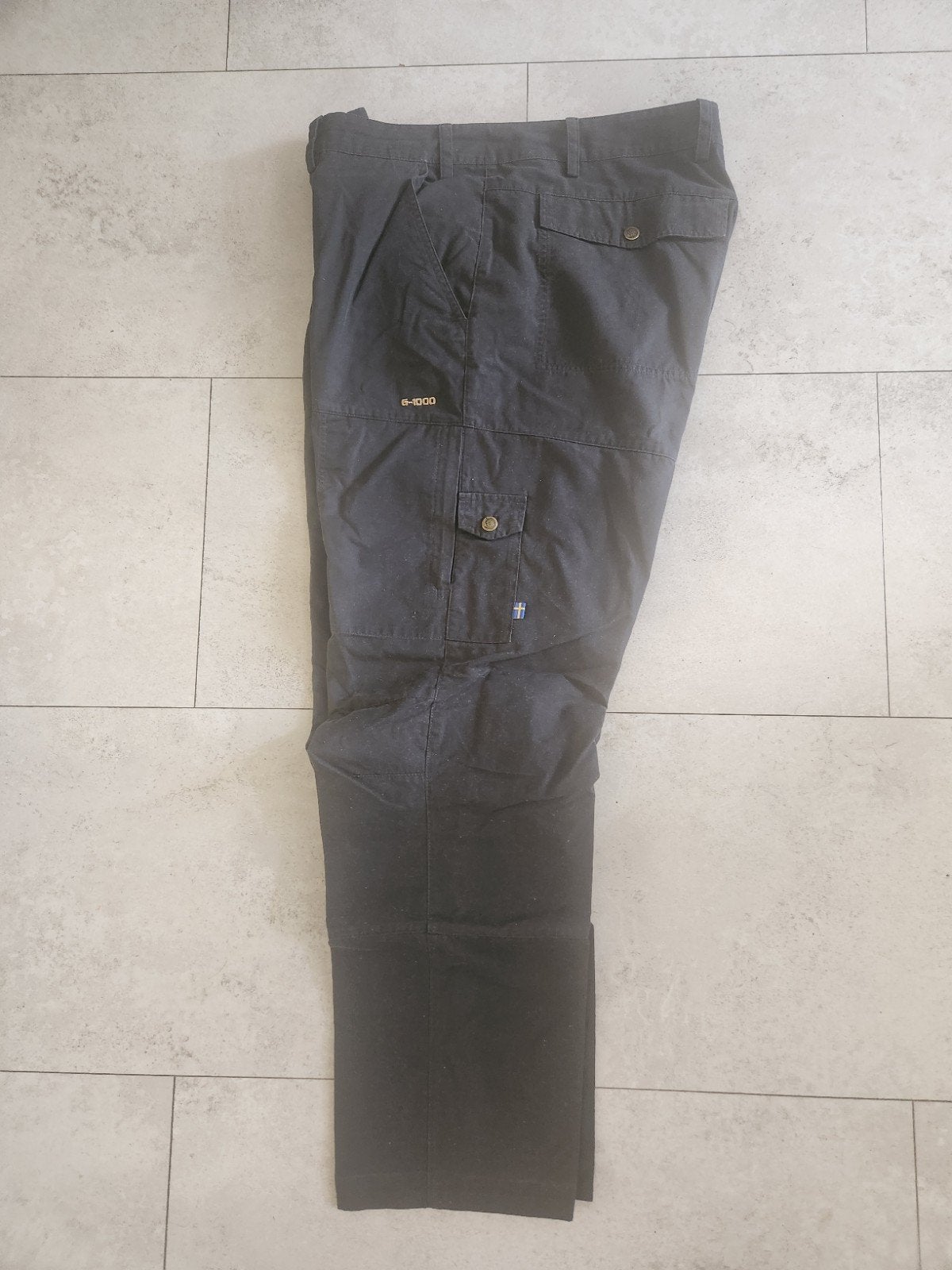 Fjällräven G-1000 outdoor broek antracietgrijs maat 54 in zg, Maat 52/54 (L), Zwart, Ophalen of Verzenden, Gedragen