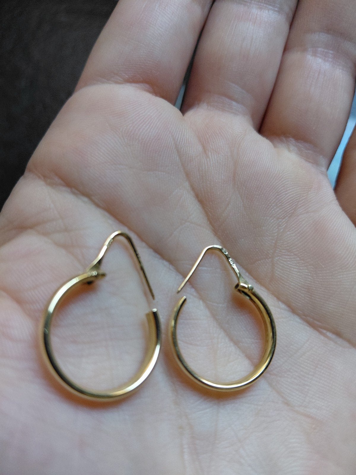 14 karaat gouden creolen (oorringen), Sieraden, Tassen en Uiterlijk, Ophalen, Hangers, Zo goed als nieuw, Goud