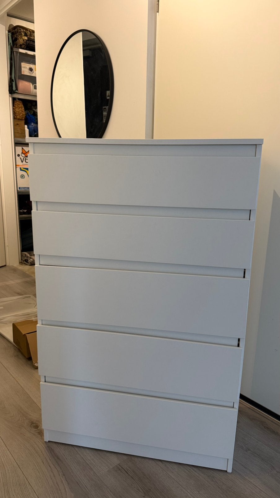 KULLEN Ikea 5 lades Wit, Huis en Inrichting, Kasten | Ladekasten, Ophalen, 50 tot 100 cm, Zo goed als nieuw, 3 of 4 laden