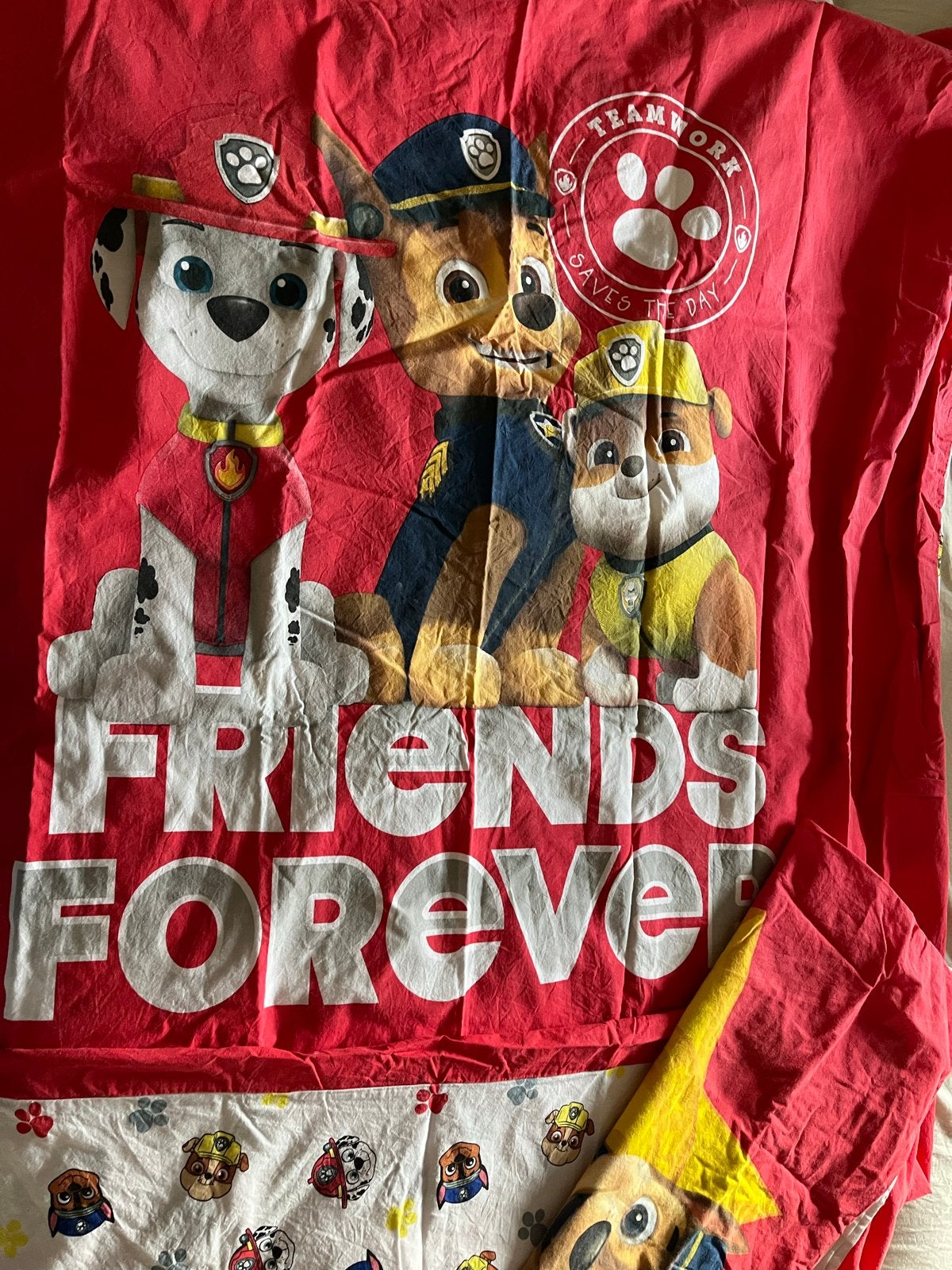 Paw Patrol dekbedovertrek met instopstrook, Gebruikt, Dekbedovertrek, Katoen, Ophalen of Verzenden