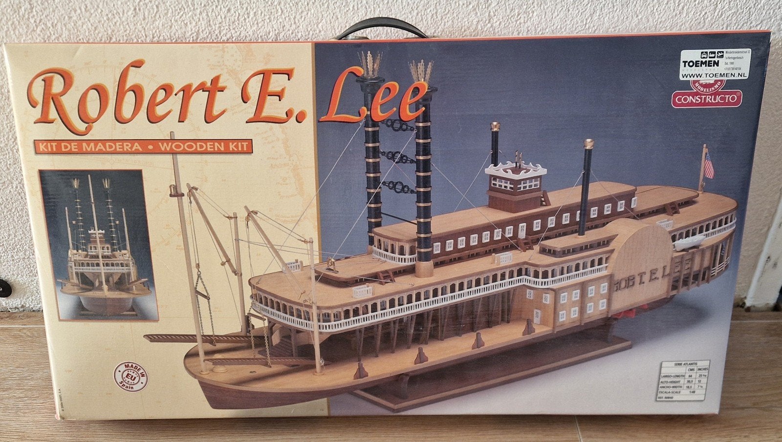 Constructo Robert E. Lee Houten Modelbouwkit 1:48, Ophalen of Verzenden, Gebruikt, Groter dan 1:32, Overige merken