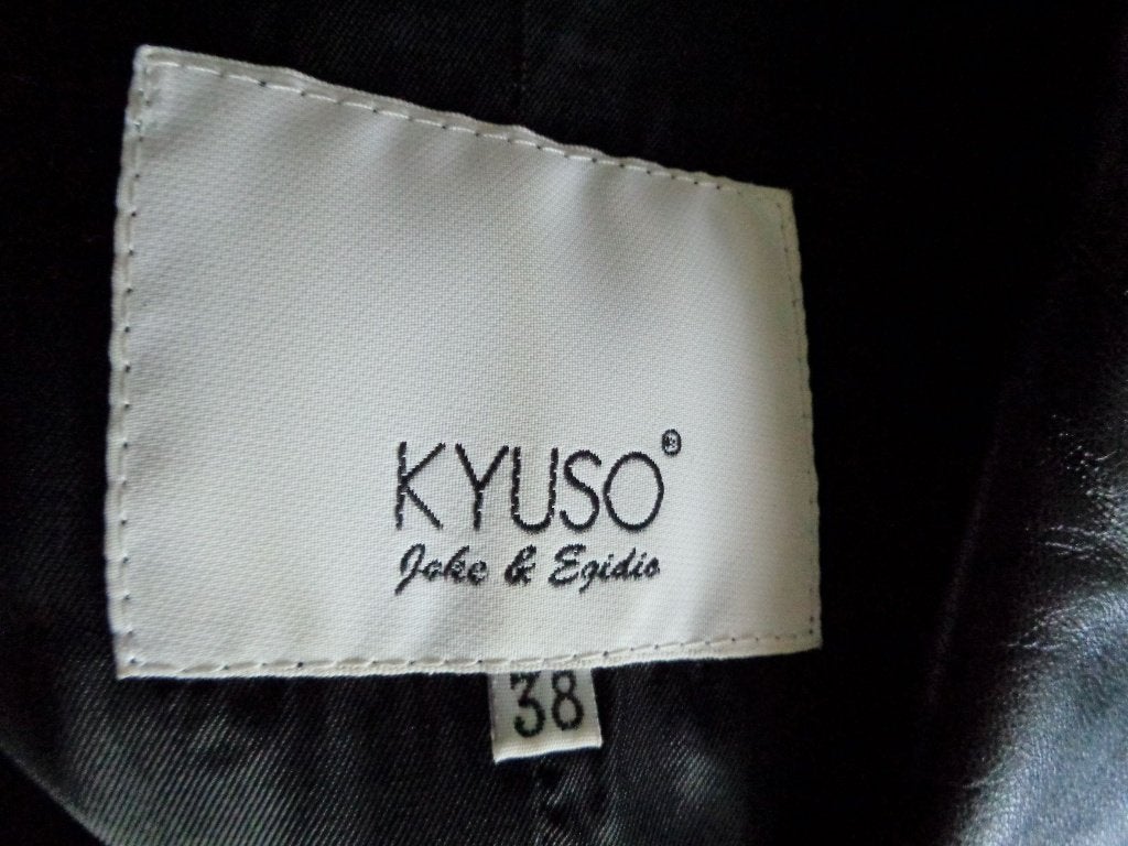Kyuso 100% leren jas zwart maat 36 - leer en wol Nieuw, Kleding | Dames, Kyuso, Zwart, Nieuw, Ophalen of Verzenden