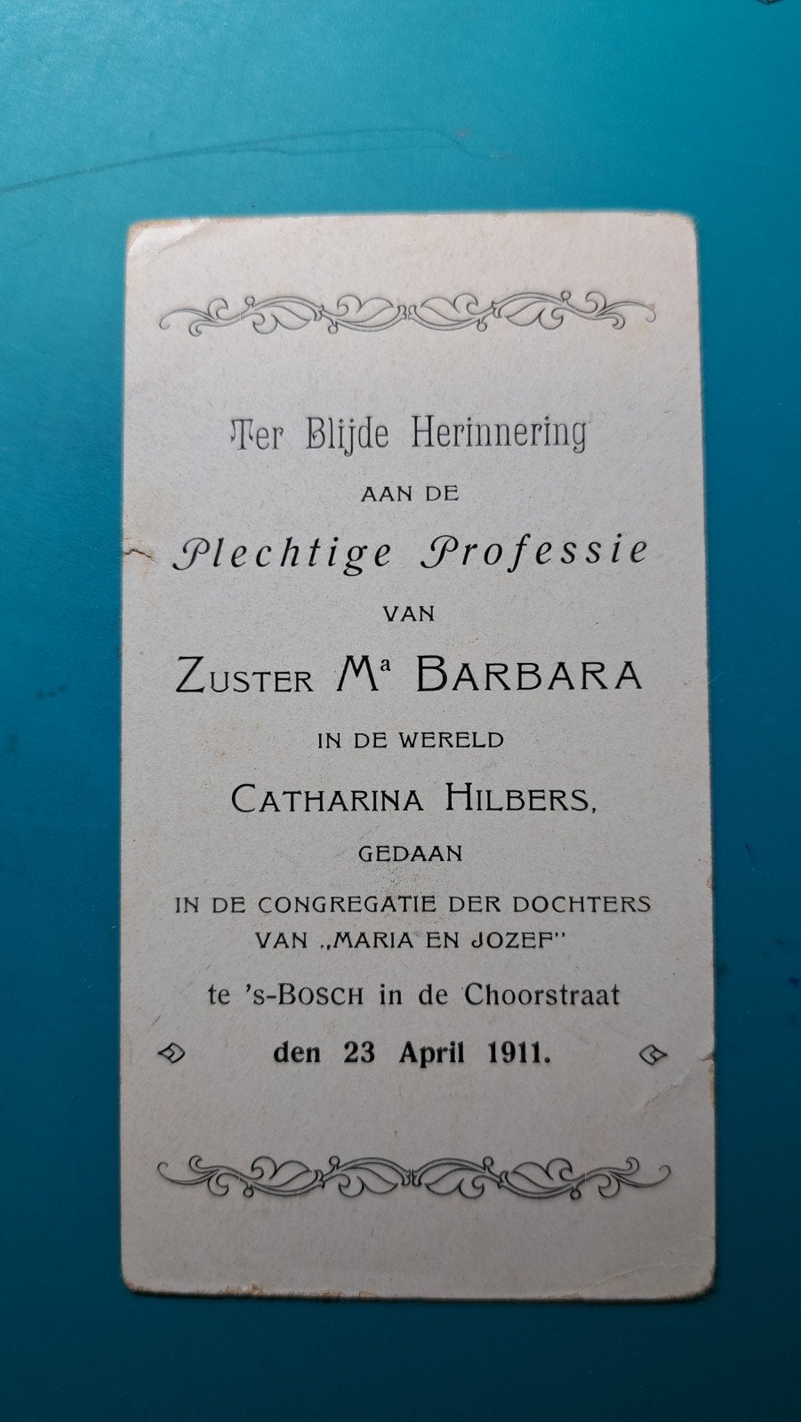 Catharina Hilbers, Beverwijk 1878, Nuland 1971, Verzamelen, Bidprentjes en Rouwkaarten, Verzenden, Bidprentje