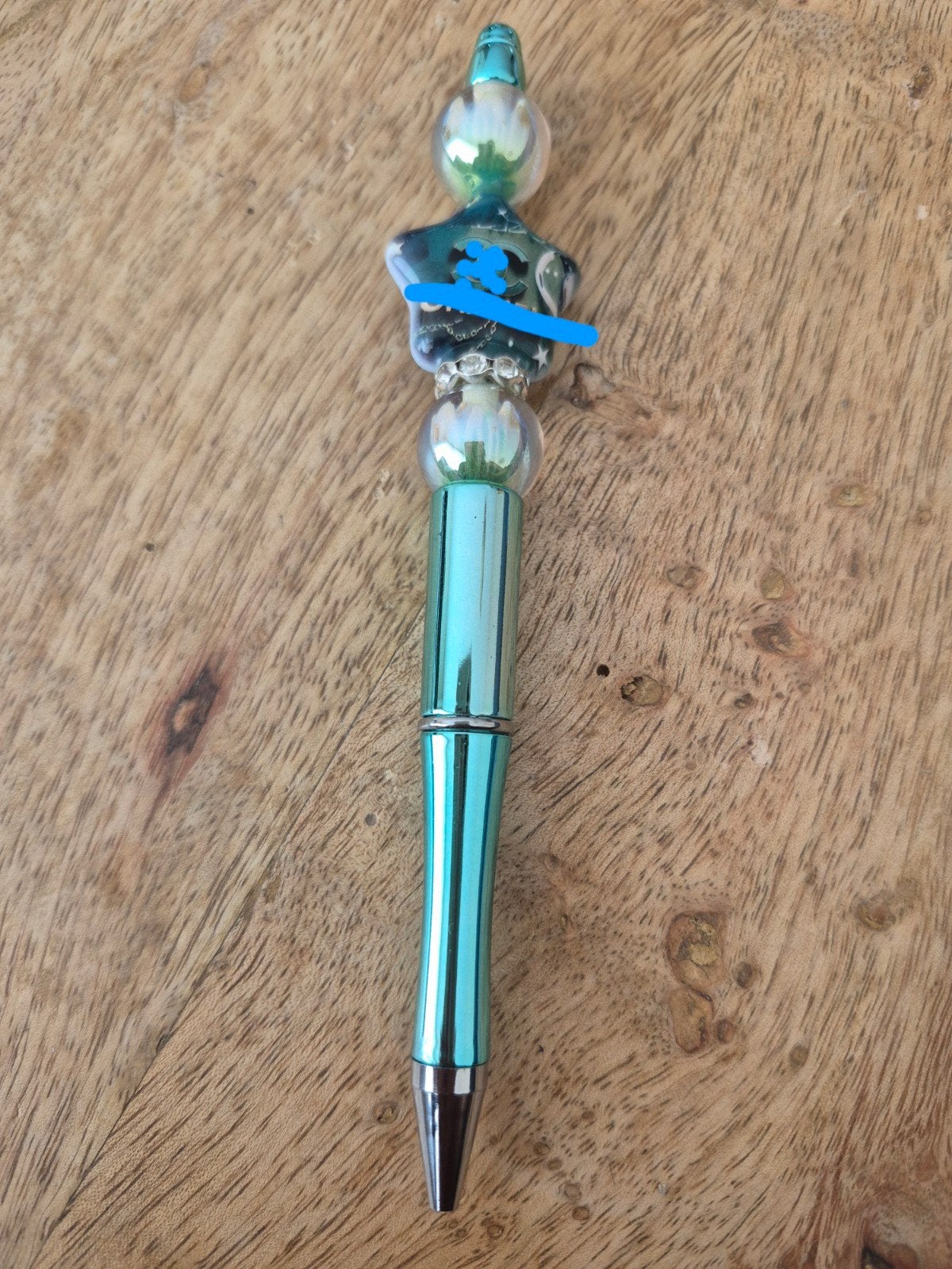 Handgemaakte pen metallic groen, Ophalen of Verzenden, Balpen, Overige merken