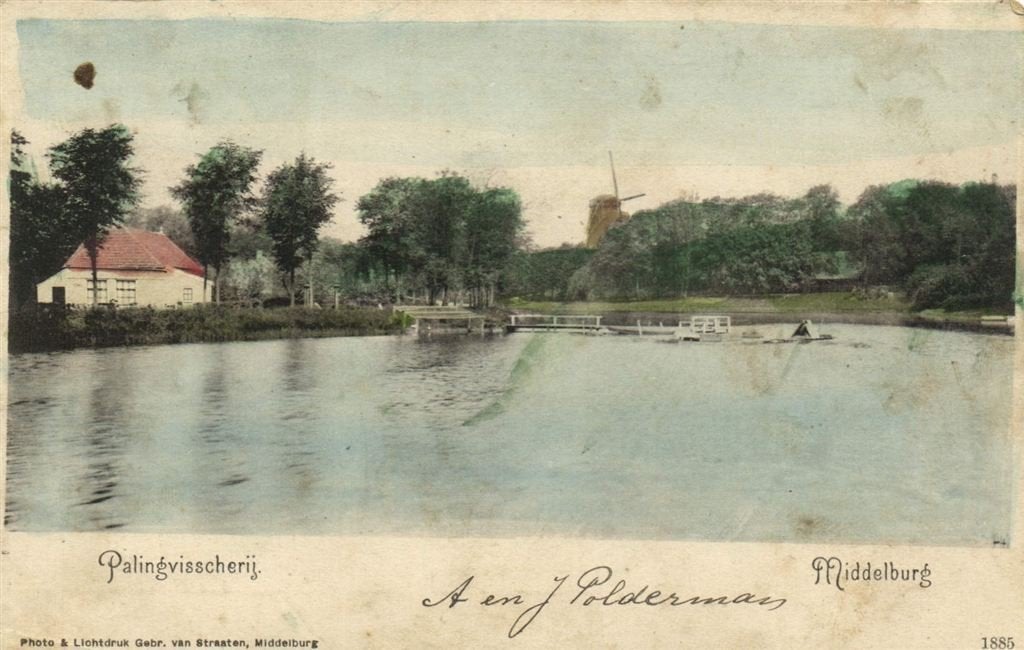 Palingvisscherij. - Middelburg - molen - 1902 gelopen, Verzamelen, Verzenden, Voor 1920, Gelopen, Zeeland