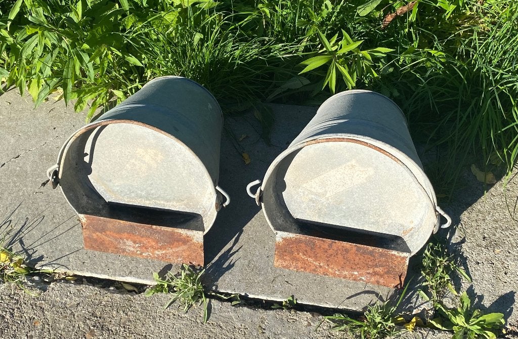 2 waterbakken zink, voor kippen, Ophalen of Verzenden, Gebruikt, Eten en Drinken