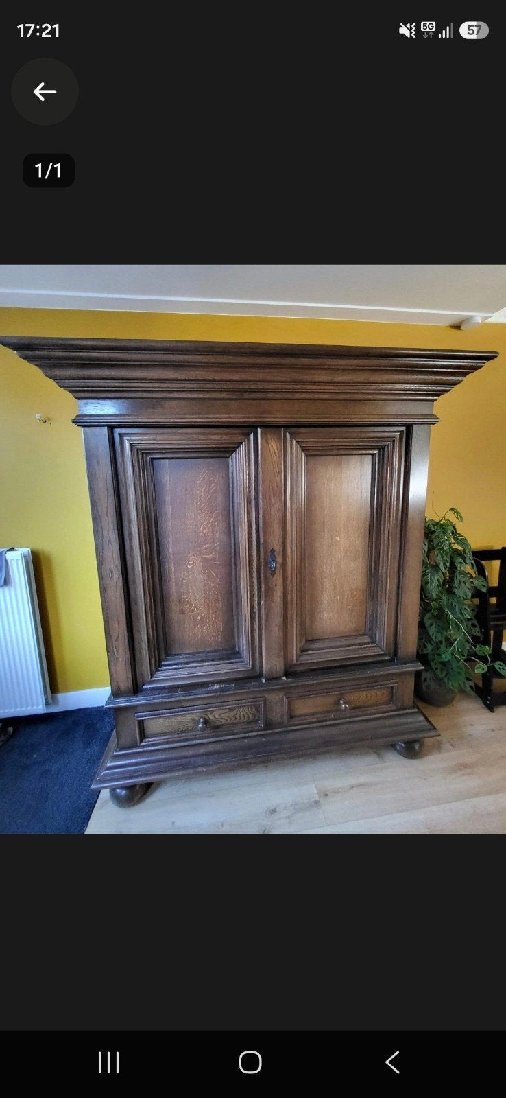 oma's kast eiken, Ophalen
