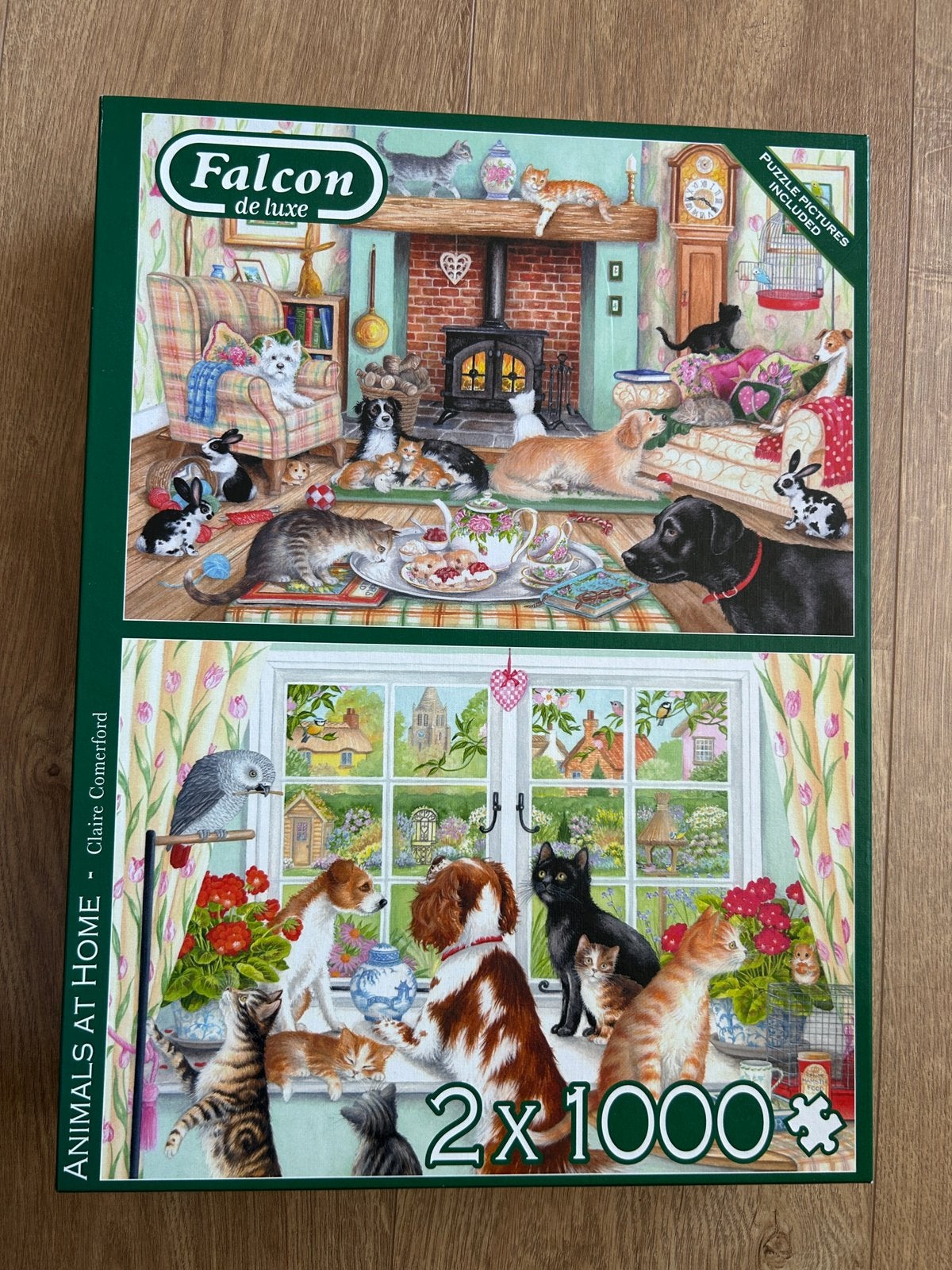 Falcon 2 puzzels 1000 honden/katten/huisdieren, Ophalen of Verzenden, 500 t/m 1500 stukjes, Nieuw, Legpuzzel