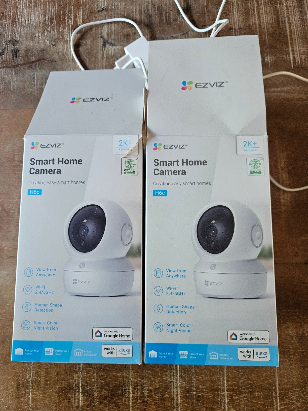 2x EZVIZ Smart Home Camera H6c met doos, Ophalen of Verzenden, Zo goed als nieuw, Binnencamera