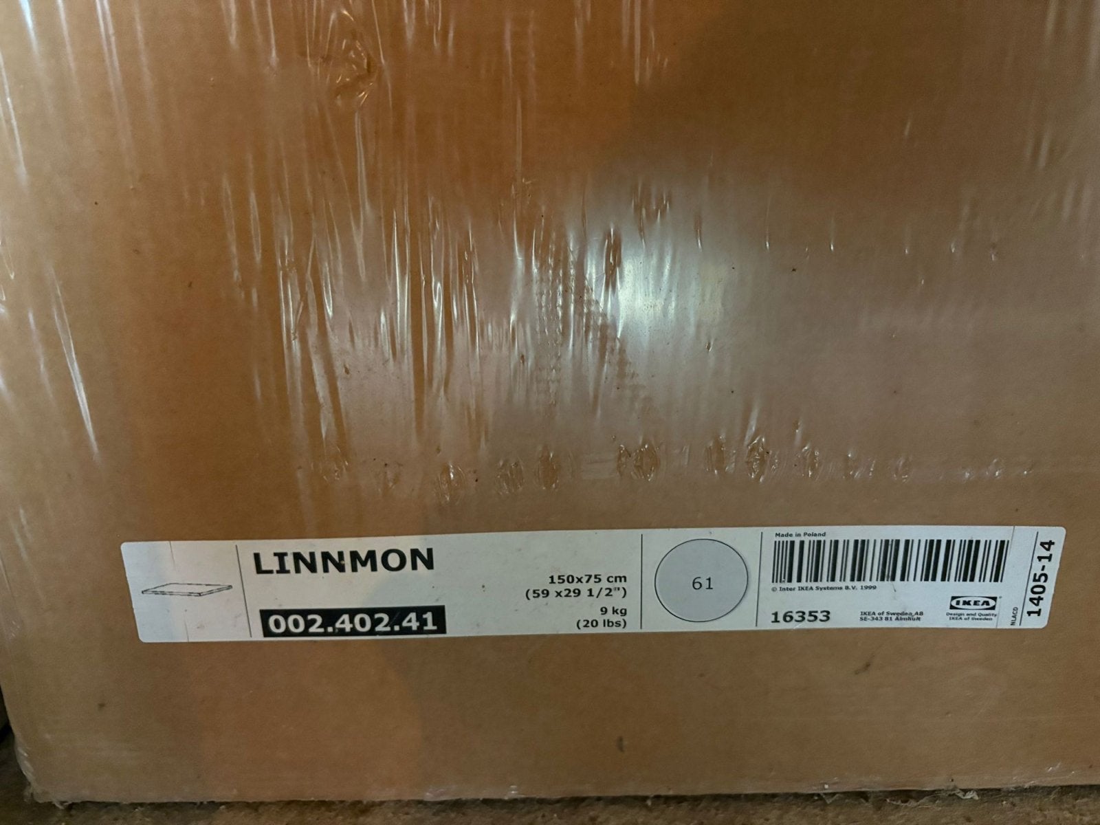 IKEA Linnmon Tafelblad 150x75 cm, Ophalen of Verzenden, Nieuw