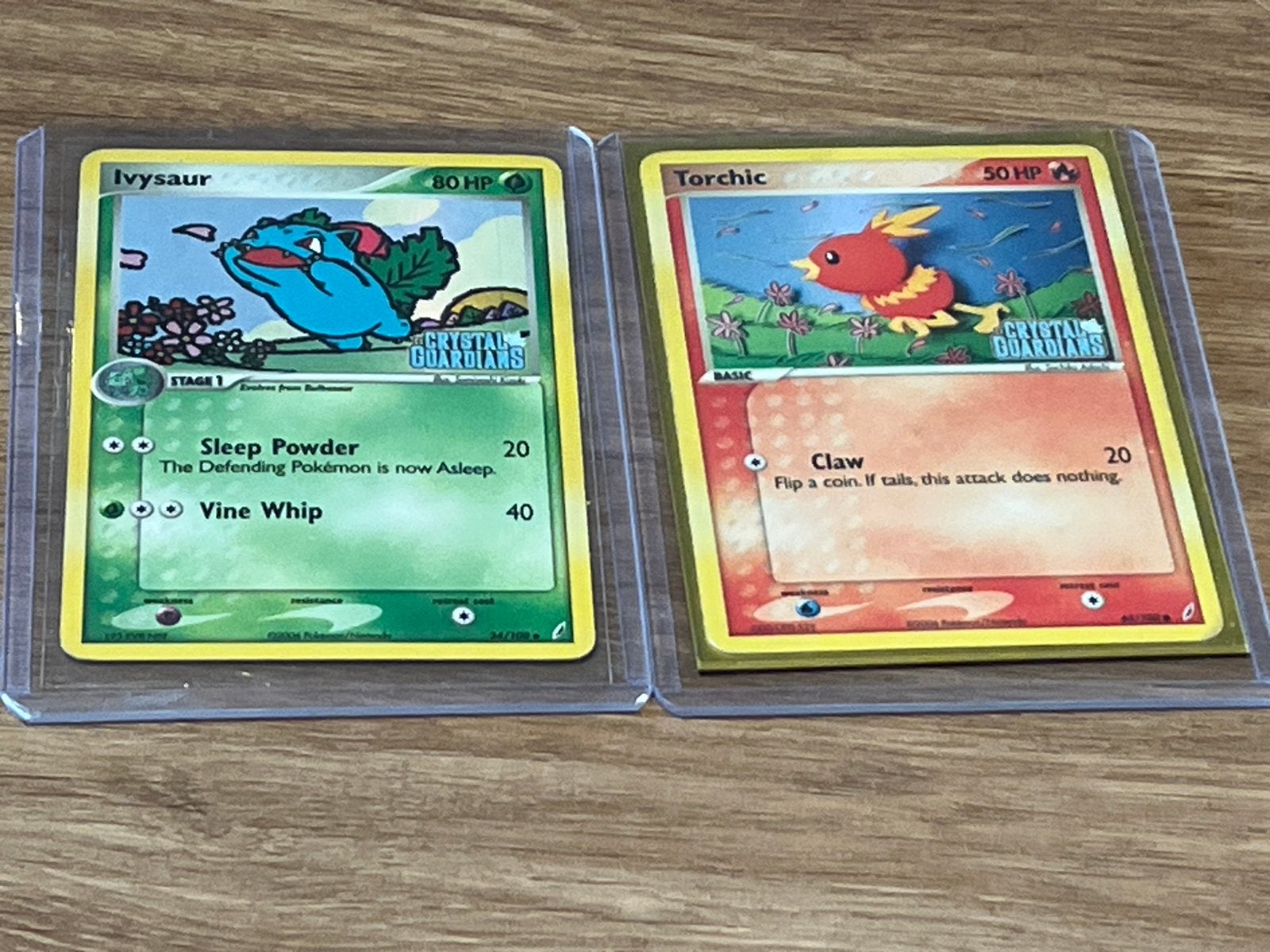 2 vintage holo stamped ex crystal guardians pokémon kaarten, Ophalen of Verzenden, Gebruikt, Losse kaart