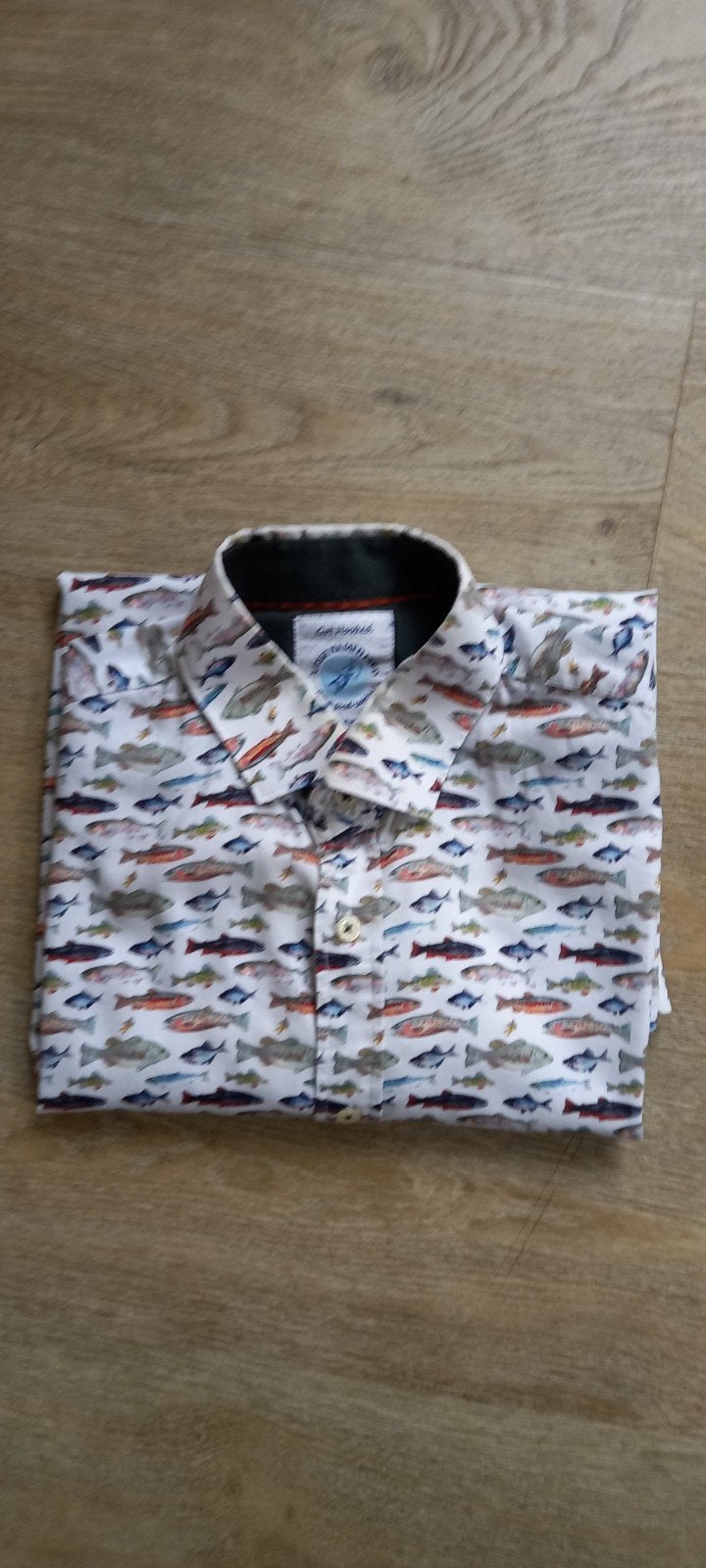 A Fish Named Fred overhemd maat M, gedragen, Meerkleurig, A Fish Named Fred, Gedragen, Halswijdte 39/40 (M)