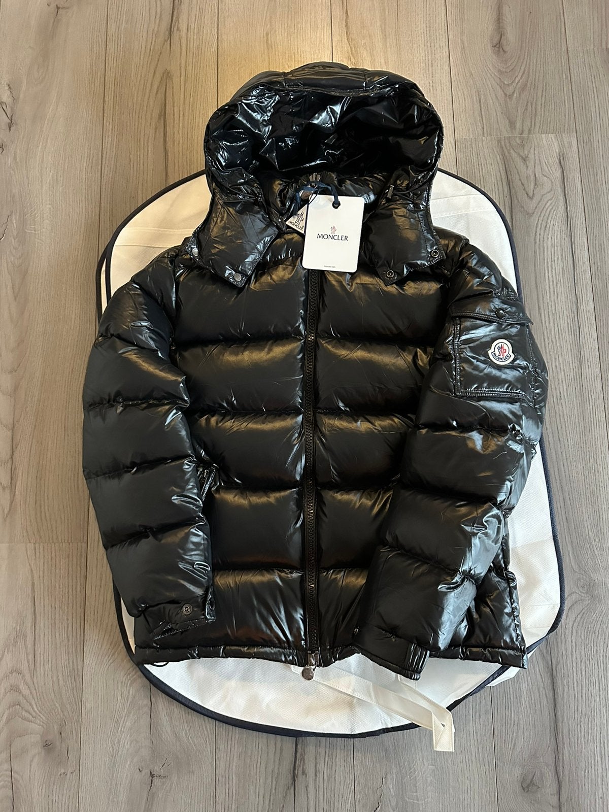 Moncler Maya Puffer Winterjas Maat S-XXL NIEUW, Ophalen of Verzenden, Zo goed als nieuw, Overige maten, Bruin