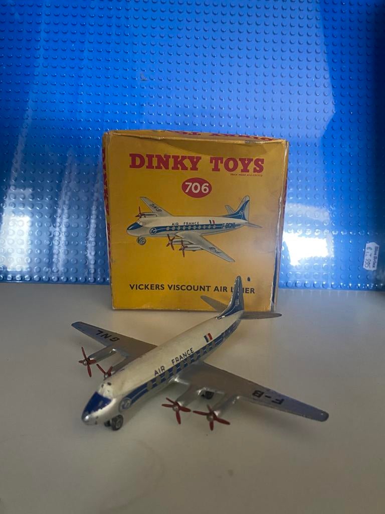 Dinky Toys - Vickers Viscount 2x BOAC & Air France, Ophalen of Verzenden, Gebruikt, Overige typen, Dinky Toys