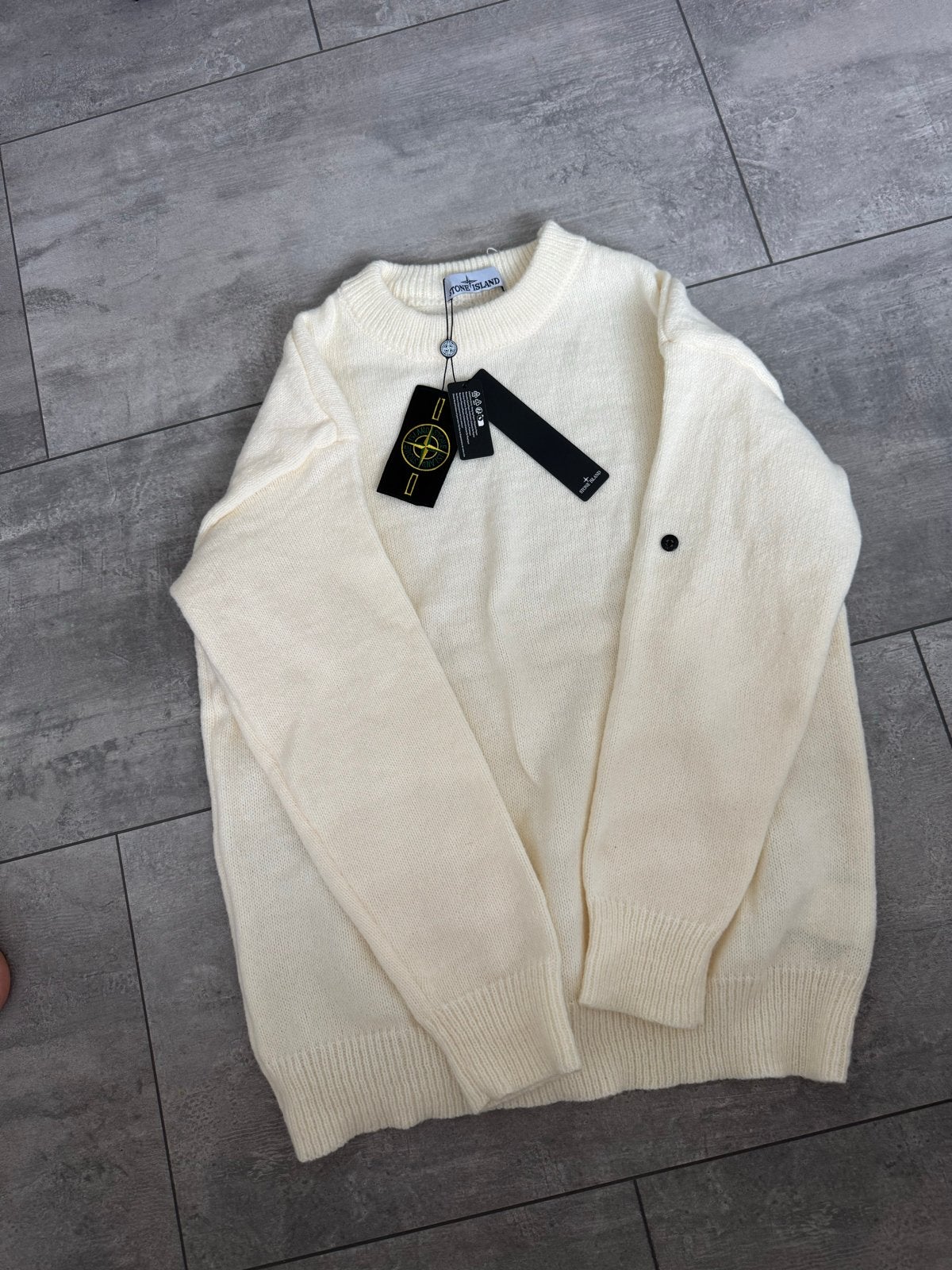 Stone Island Crème Trui - Nieuw met labels, Ophalen of Verzenden, Nieuw, Maat 52/54 (L), Beige