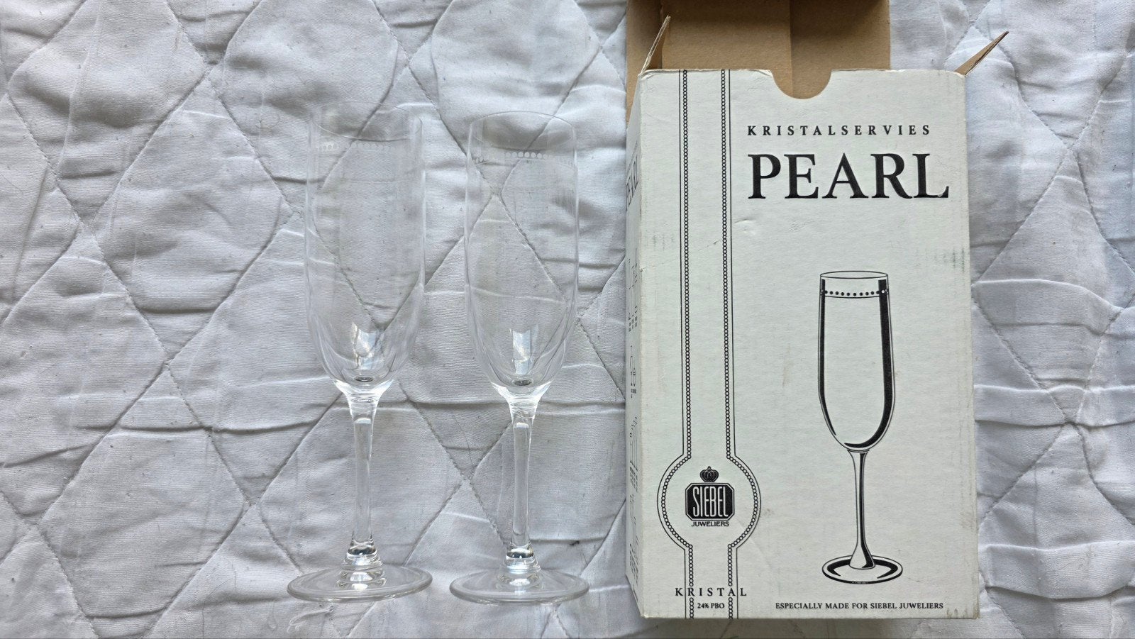 Siebel Kristalservies Pearl Champagneglazen (2 stuks), Ophalen