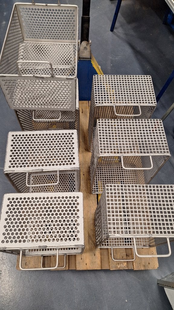 8x RVS (316!) Geperforeerde Gaaskratten Kisten kratten Nieuw, Ophalen, ., 60 cm of meer, .
