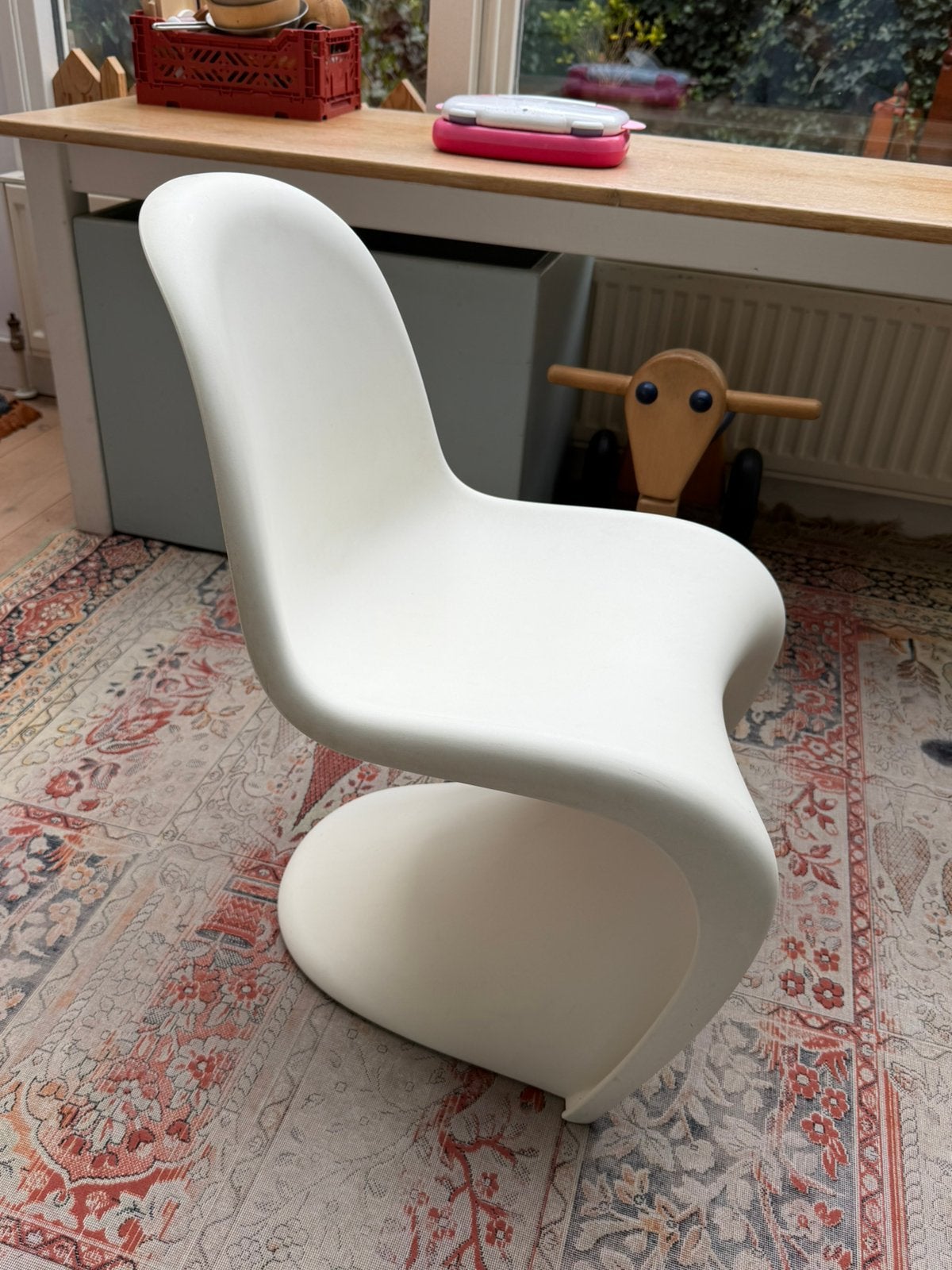 Vitra Verner Panton Junior Wit Kinderstoel Kinder Stoel, Ophalen of Verzenden, Zo goed als nieuw