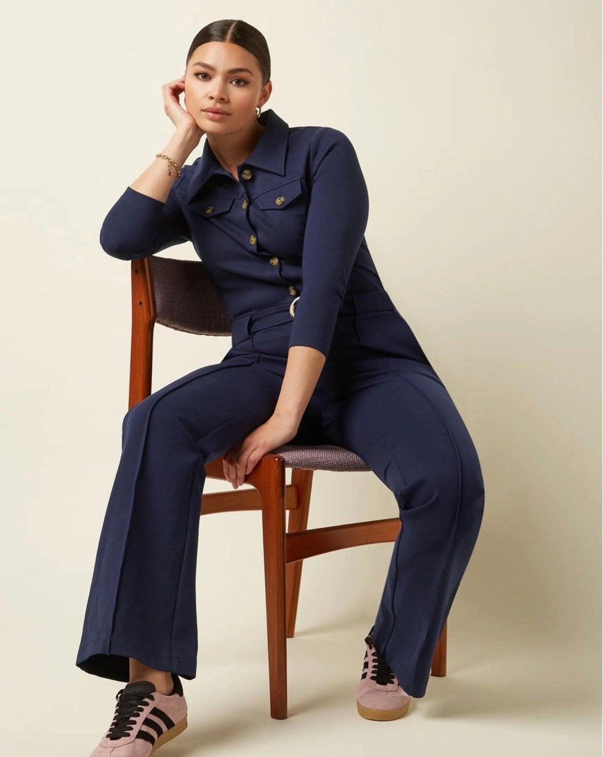 King Louie Alexa Jumpsuit - NIEUW - 38 - donkerblauw, Verzenden, Nieuw, Maat 38/40 (M), Blauw