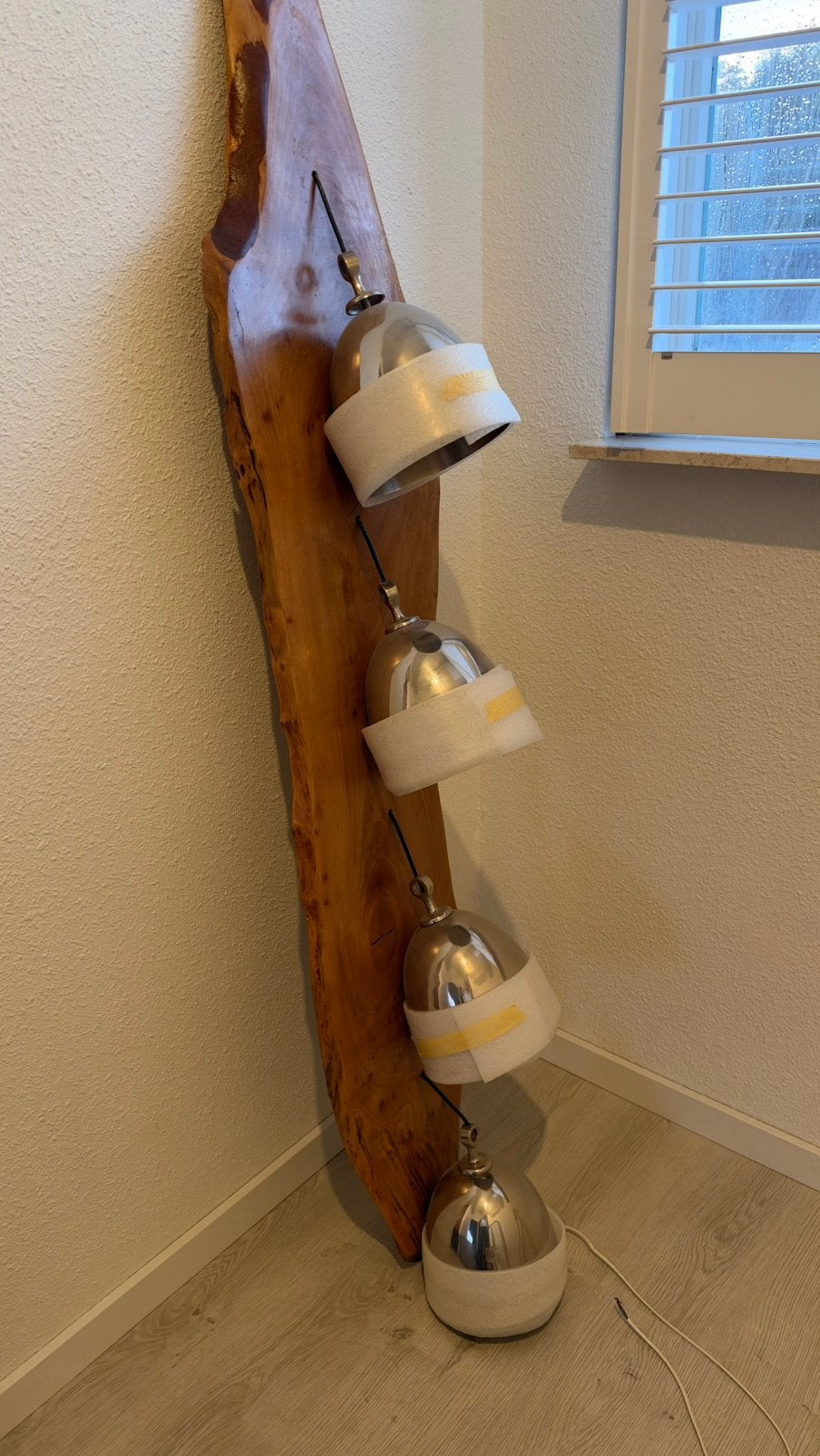 Houten lamp, Huis en Inrichting, Ophalen, Nieuw, Bruin, Plafondlamp