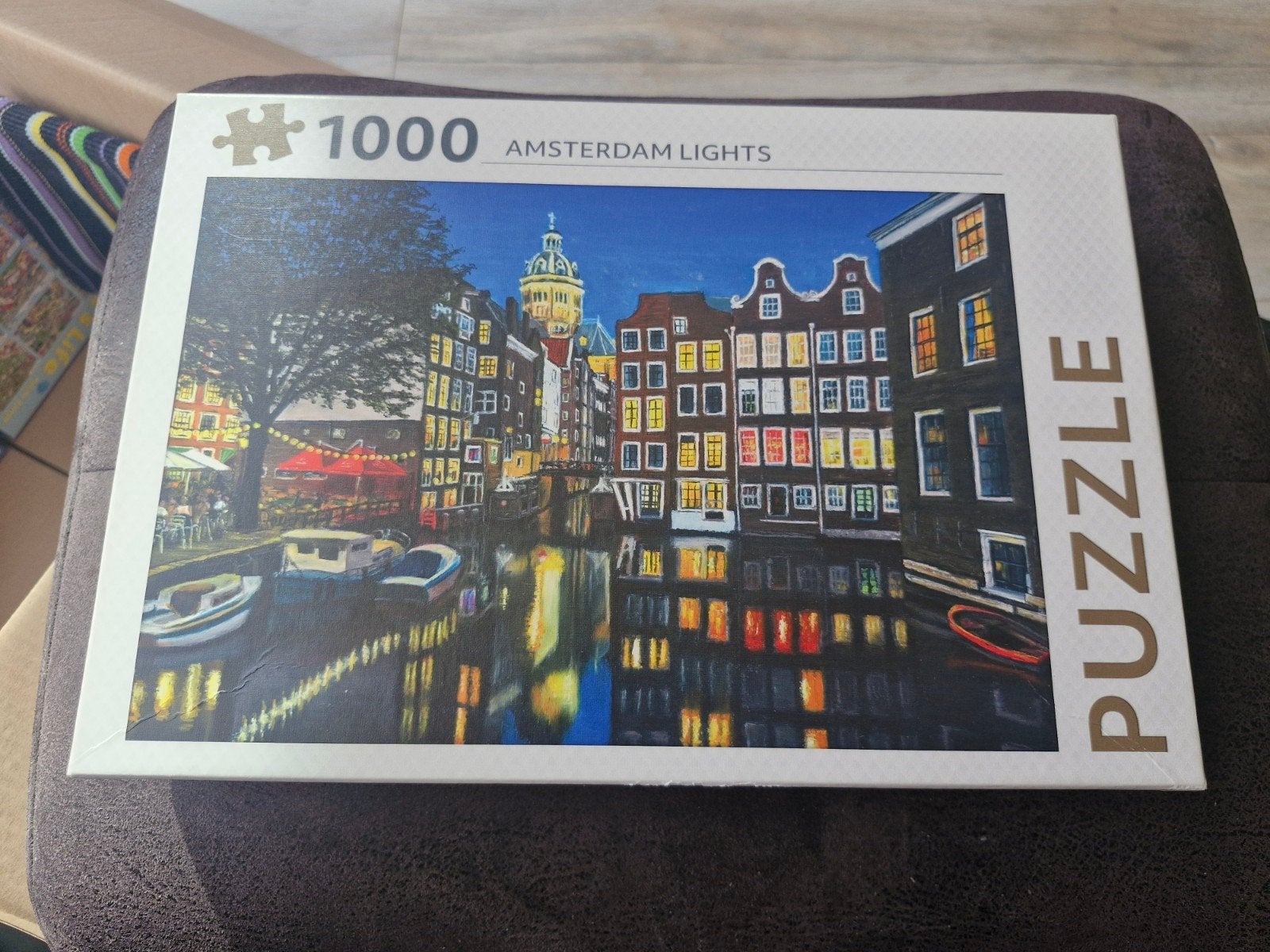 Puzzel Amsterdam lights 1000 stukjes, Hobby en Vrije tijd, Denksport en Puzzels, Ophalen of Verzenden, 500 t/m 1500 stukjes, Zo goed als nieuw