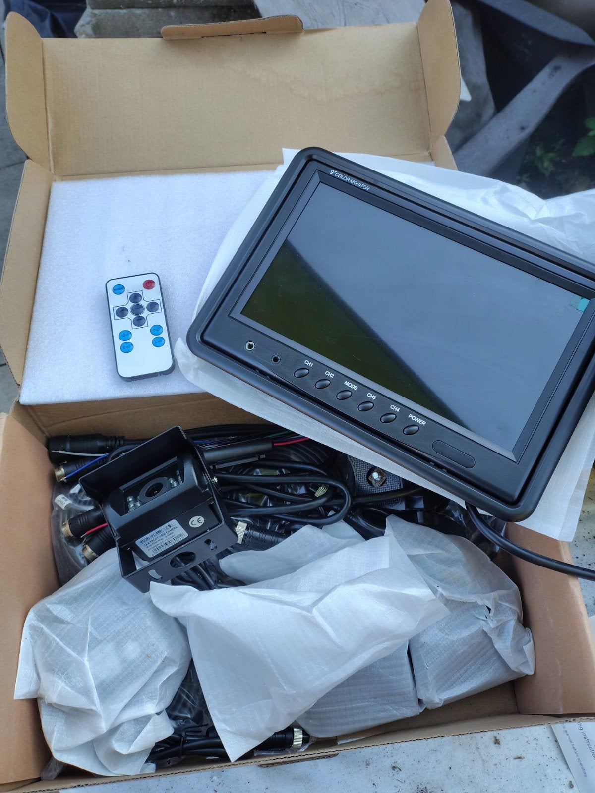 Podofo Achteruitrijcamera Set (4 camera's)met 9 inch Monitor, Ophalen, Nieuw