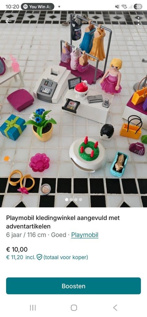 Playmobil Kledingwinkel met Adventkalender Artikelen, Ophalen of Verzenden