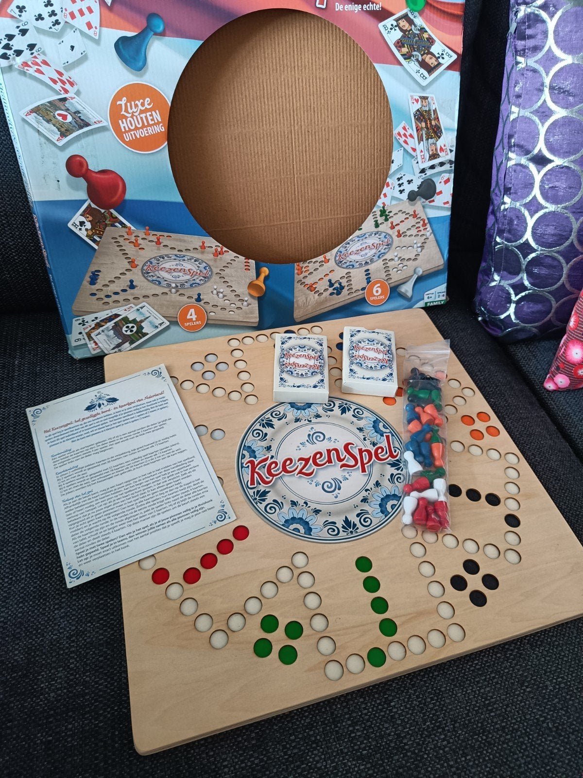 Keezenspel Luxe Houten Uitvoering - Het Gezelligste Bordspel, Hobby en Vrije tijd, Vijf spelers of meer, Ophalen of Verzenden
