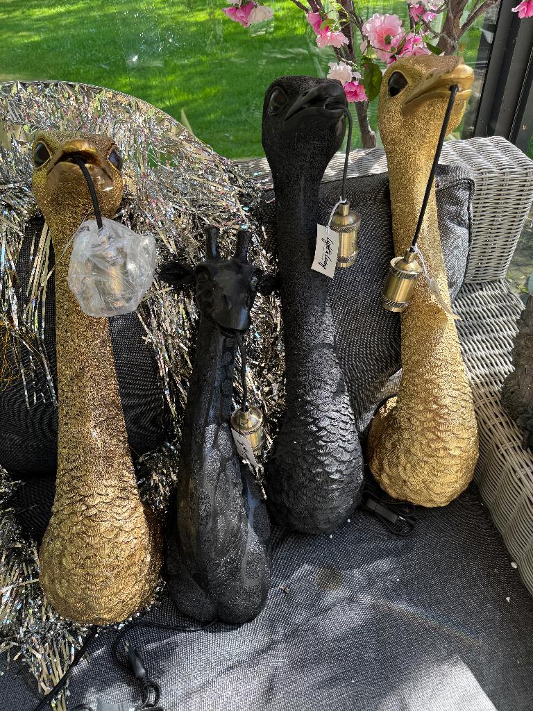 Wandlampen struisvogel en giraf., Ophalen of Verzenden, Nieuw, Overige materialen