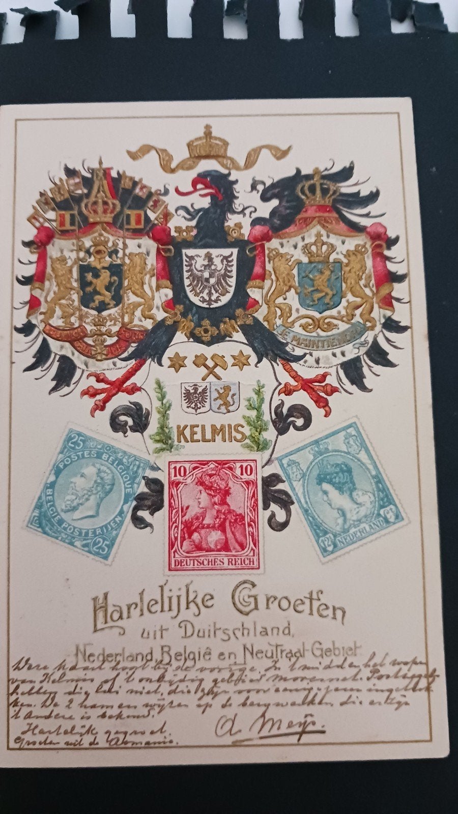 Vaals 1903 Reliëf kaart, Ophalen of Verzenden, Voor 1920, Gelopen, Limburg
