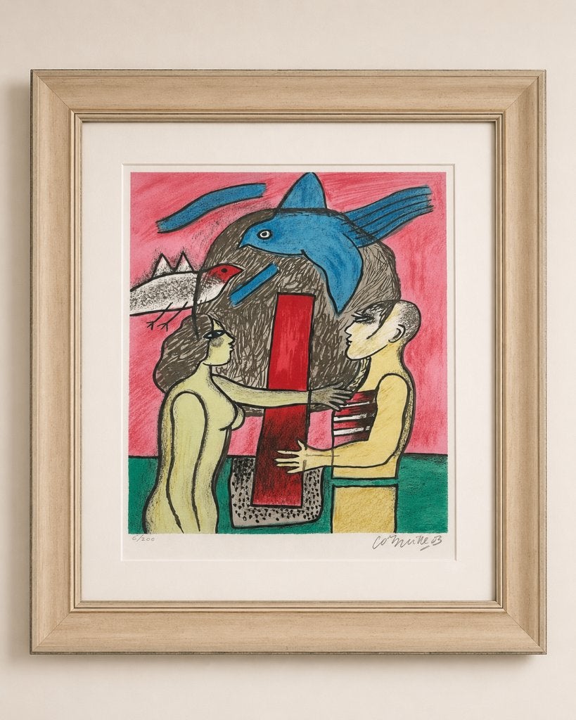 Corneille lithografie – Sous l’arbre – 6/200, Personages en Fantasiefiguren, Origineel, Ophalen of Verzenden, Lithografie