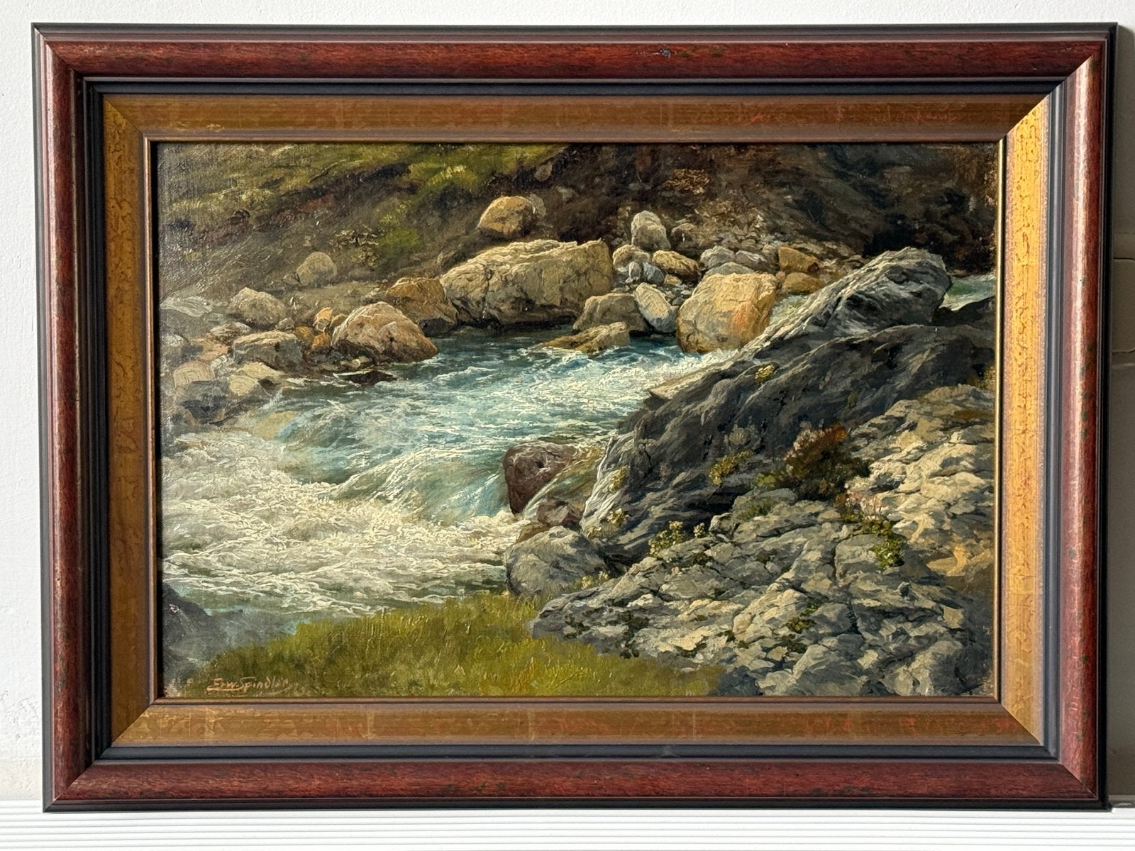 Oud Schilderij van Erwin Spindler: Studie uit het Ampezzotal, Antiek en Kunst, Kunst | Schilderijen | Klassiek, Paneel, Realistisch