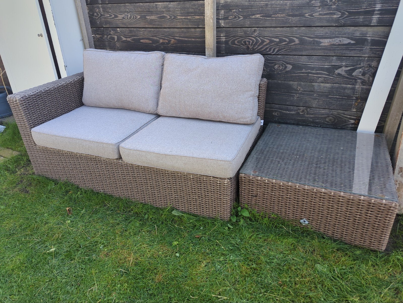 Loungeset, Ophalen, Gebruikt, 3 zitplaatsen, Hocker