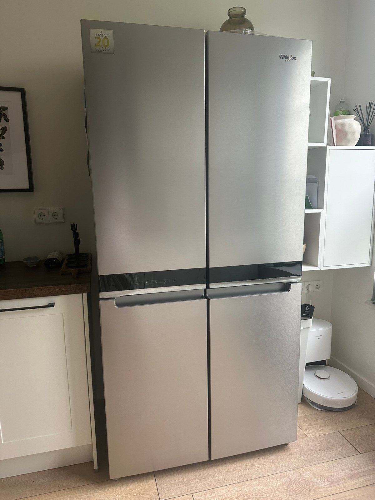 Whirlpool koelkast WQ9 B2L EF, Ophalen, 200 liter of meer, 60 cm of meer, Met aparte vriezer