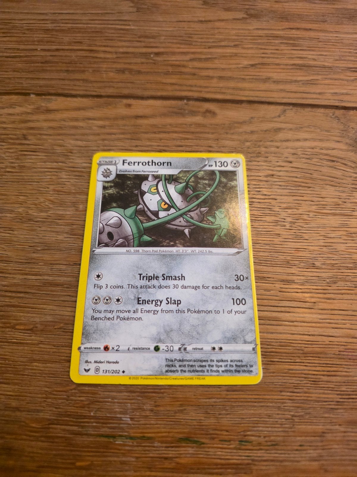 Ferrothorn Pokémon kaart 131/202, Ophalen of Verzenden, Nieuw, Losse kaart, Foil