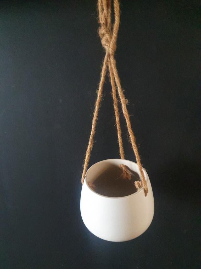 3x hang bloempotjes 2x klein 1x iets groter, Ophalen of Verzenden, Overige kleuren, Glas, Minder dan 50 cm